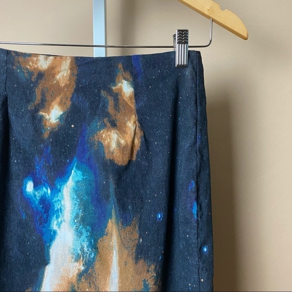 ModCloth Small MOON Galaxy Space Pencil Skirt Astrology Boho Astrology Science - Picture 7 of 7